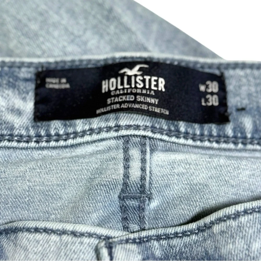 Hollister Light Blue Distressed Skinny Jeans - Picture 5 of 8
